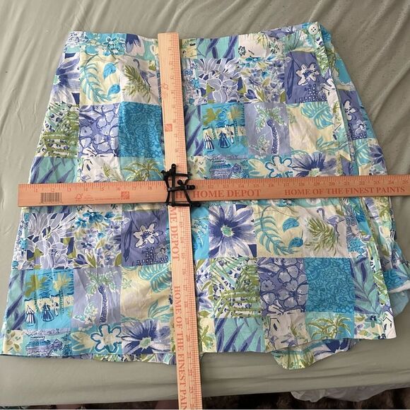 ELCC Vintage Floral Patchwork Skort - Blue and Green 1X - Picture 8 of 8